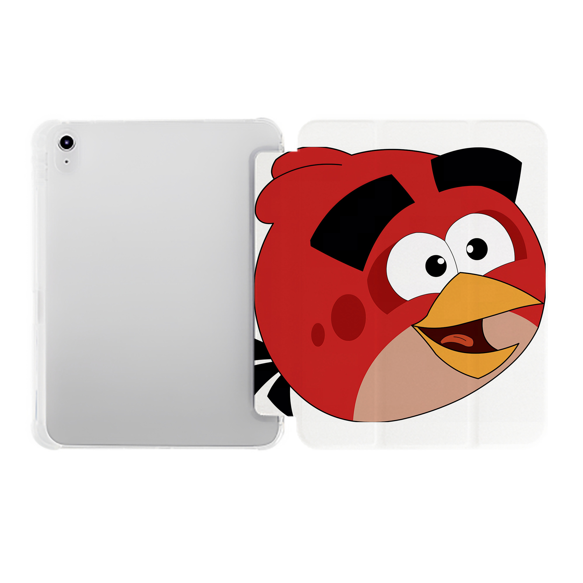 （画像用） Angry Birds アングリーバード IPad ケース ペン収納付き 三つ折りスタンド PUレザー×シリコン 対応機種9.5/10.5/10.9インチ